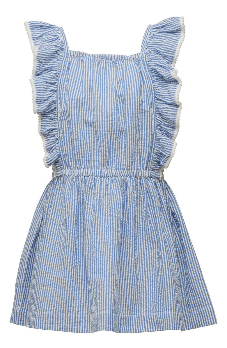 Snapper Rock Kids' Flutter Sleeve Cotton Seersucker Sundress, Main, color,