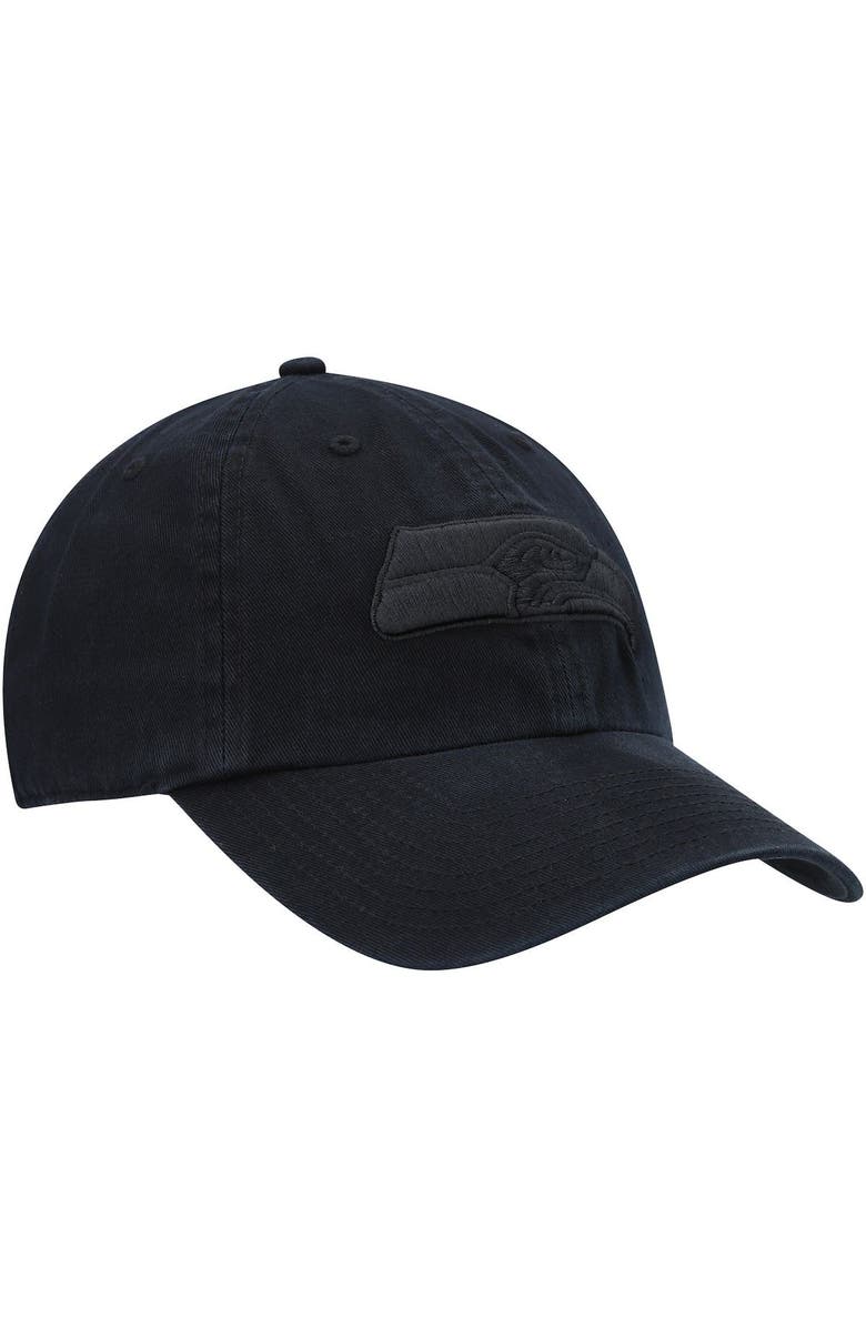 '47 Men's '47 Black Seattle Seahawks Team Tonal Clean Up Adjustable Hat, Alternate, color,