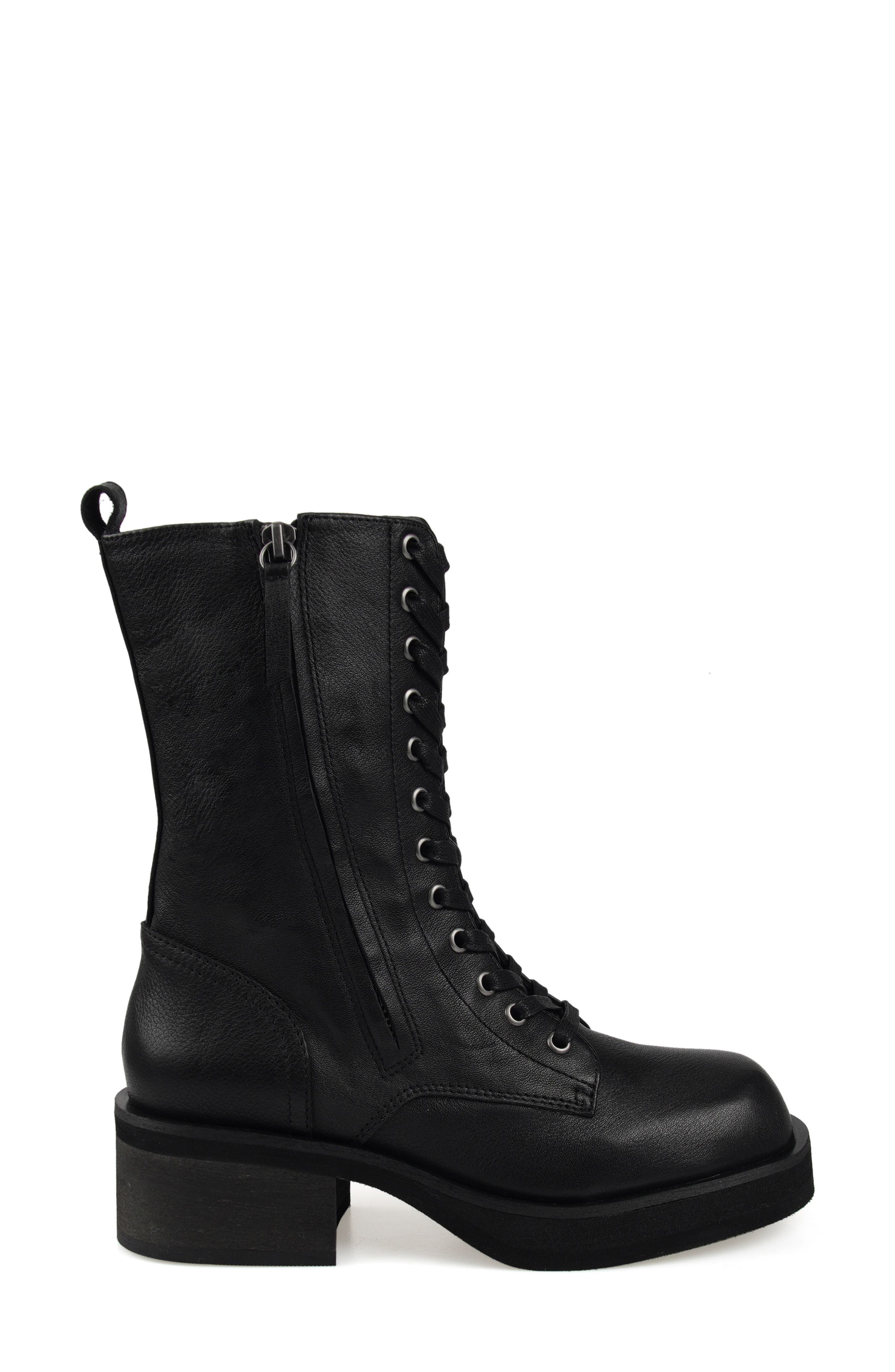 Candie's Lace-Up Boot, Alternate, color, Black