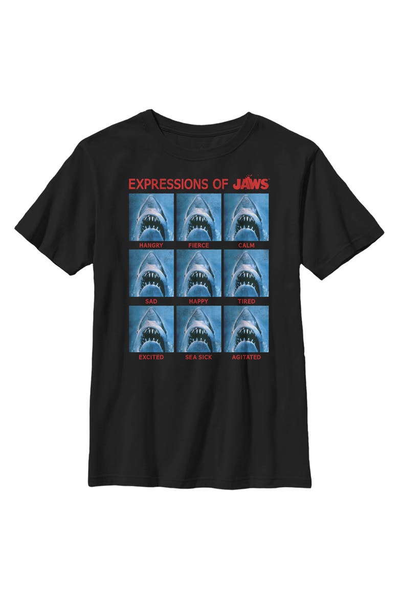 Boy's Jaws Expressions of Jaws Graphic T-Shirt, Main, color, Black