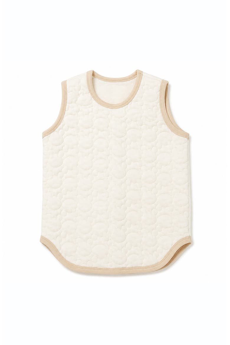 Kid's Teddy Bear Quilted Vest, Main, color, Ivory