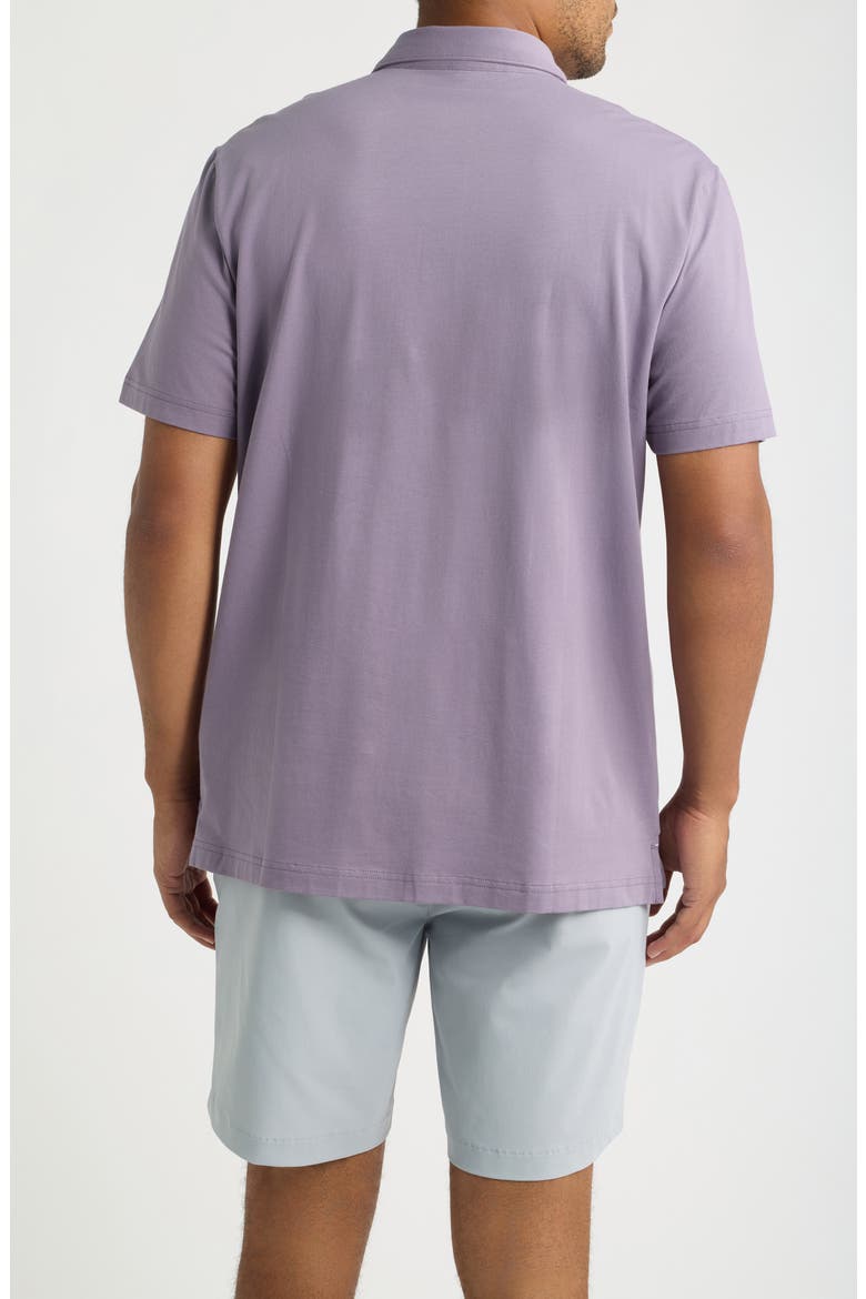 Crown Flex Cotton Blend Polo, Alternate, color, PURPLE FIG