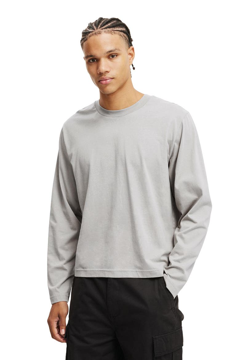 Men's Cropped Fit Long Sleeve, Main, color, Overcast Grey