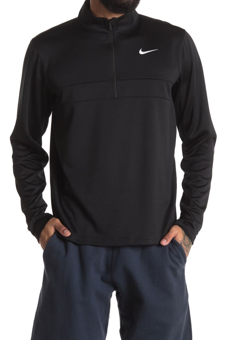 Essential Dri-FIT Half Zip Golf Pullover, Main, color, BLACK/WHITE