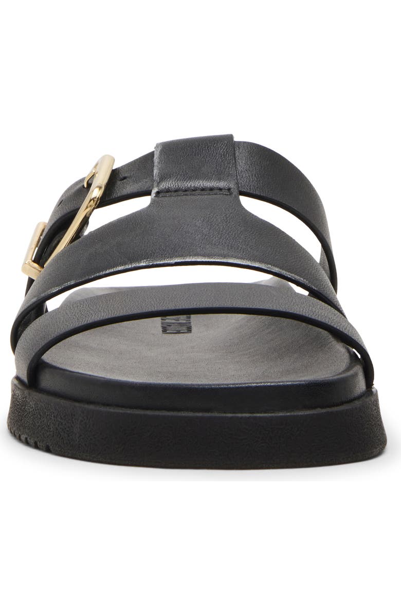 Steve Madden Maze Slide Sandal, Alternate, color, Black Leather