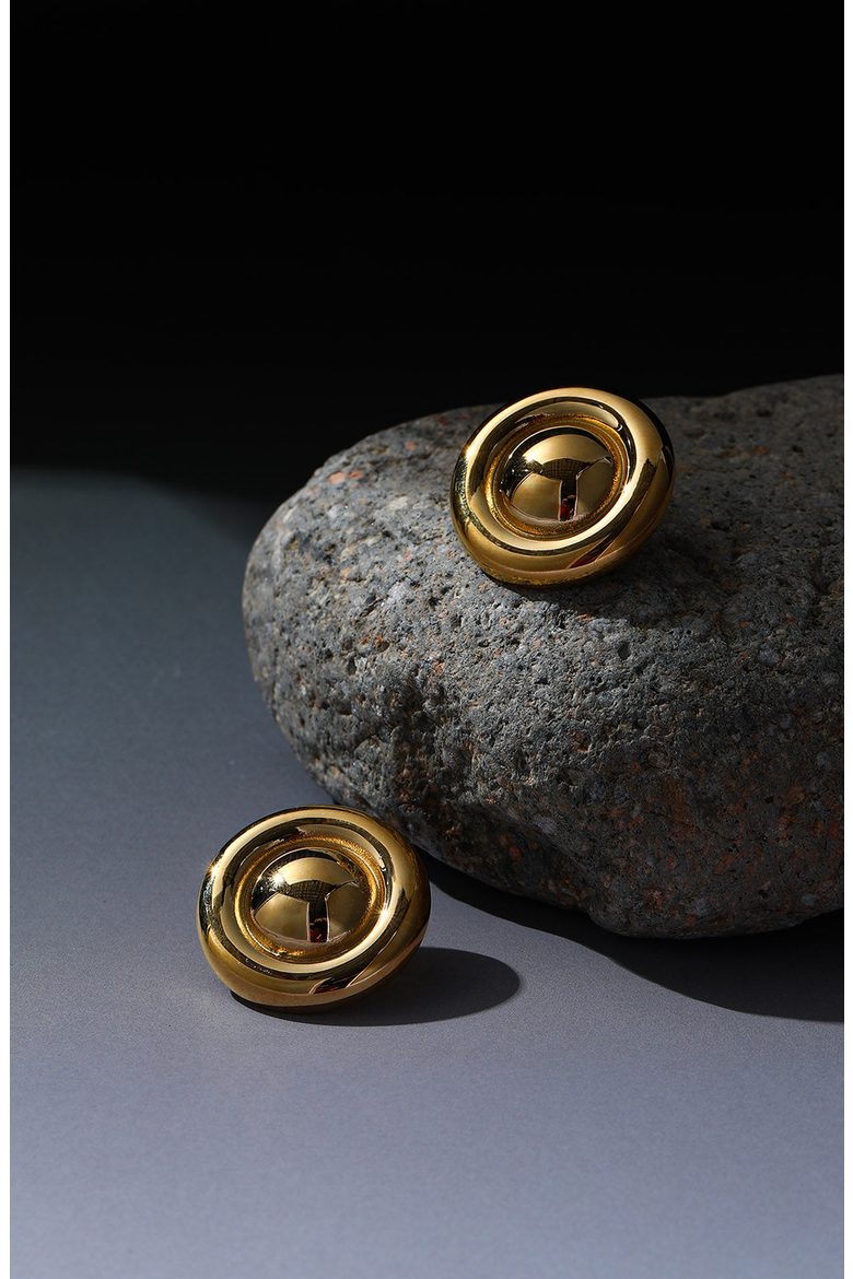 House Gold Earrings, Alternate, color, Gold