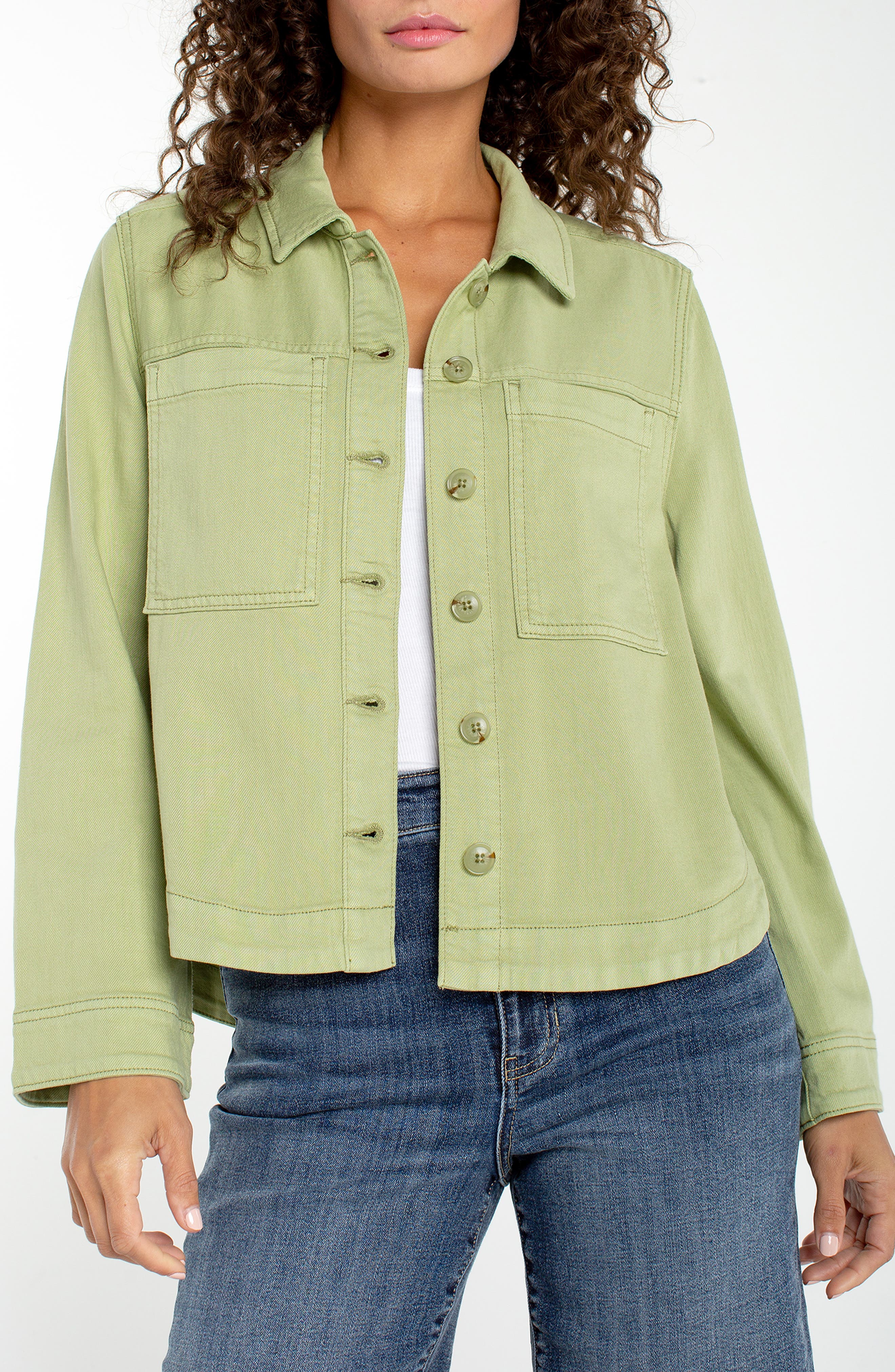 High/Low Denim Shacket