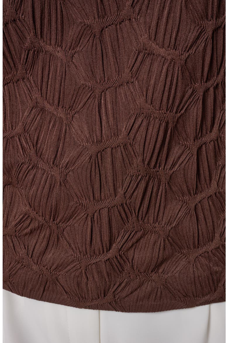 Texture Mock Neck Top, Alternate, color, CANYON