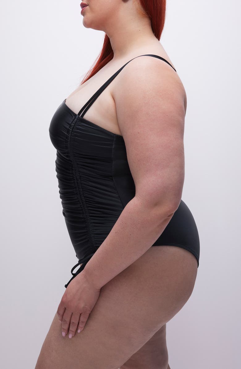 Good American Ruched One-Piece Swimsuit, Alternate, color,