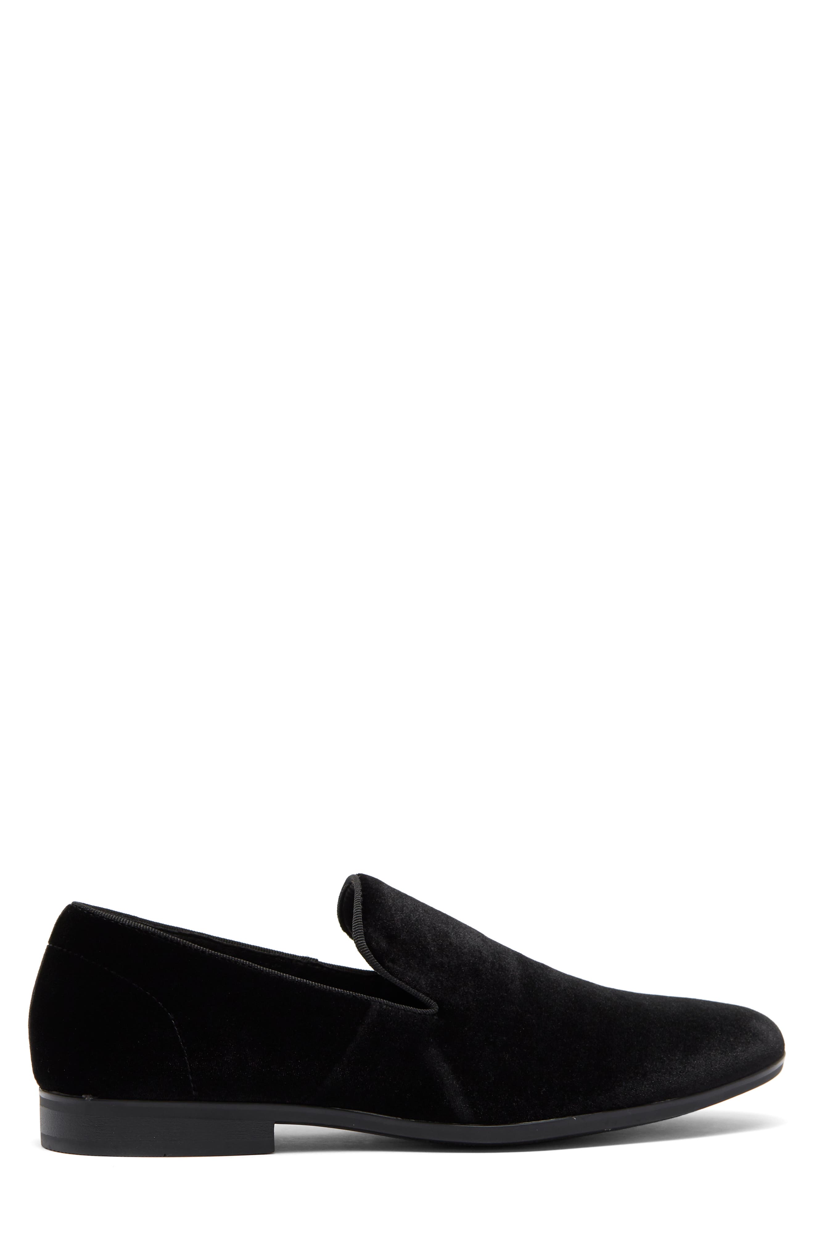 Ken Smoking Slipper Loafer, Alternate, color, BLACK SUEDE