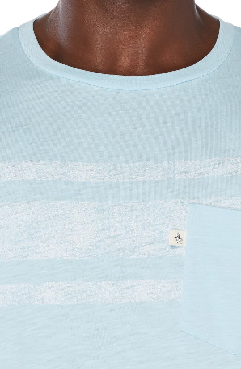 Original Penguin Slub Stripe Pocket T-Shirt, Alternate, color, 