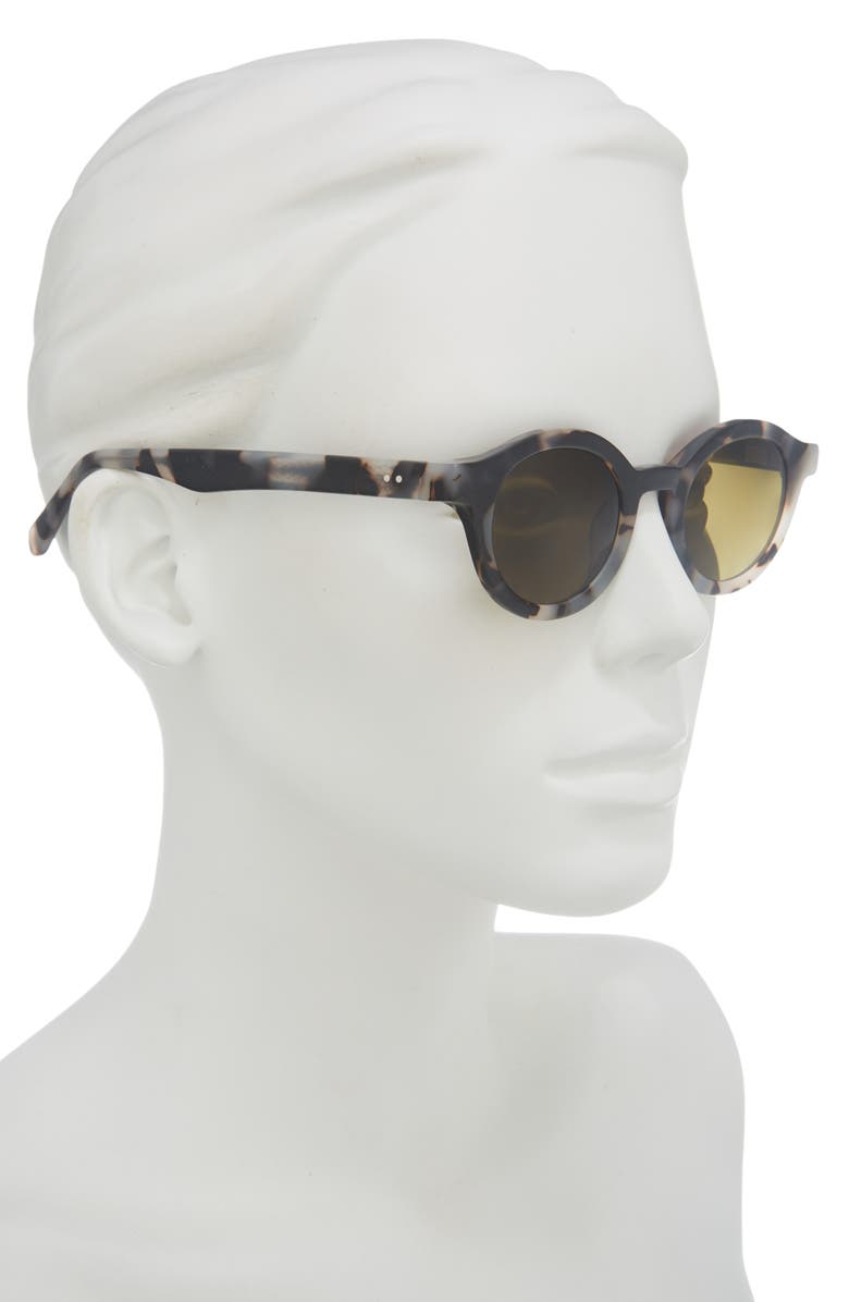 eyebobs TV Party 41mm Polarized Round Sunglasses, Alternate, color, Matte Grey Tort / Brown