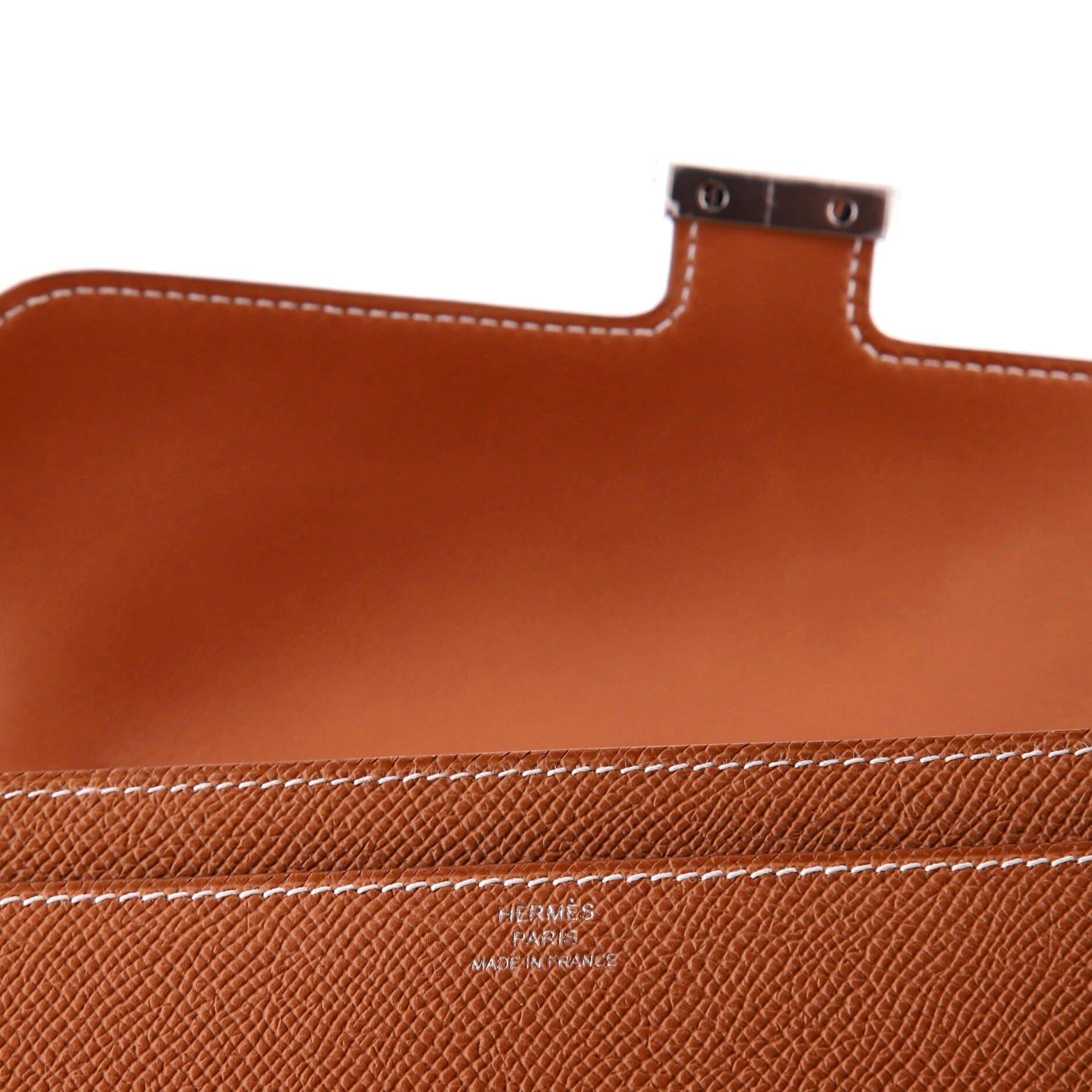 Pre-Owned Hermes Constance To Go Wallet Epsom, Alternate, color, Gold