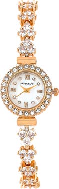 Danecraft Crystal Mother-of-Pearl Quartz Bracelet Watch, 23mm