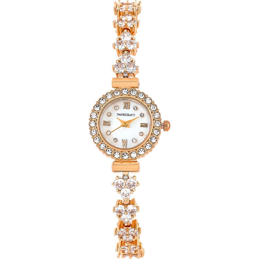Danecraft Crystal Mother-of-pearl Quartz Bracelet Watch, 23mm