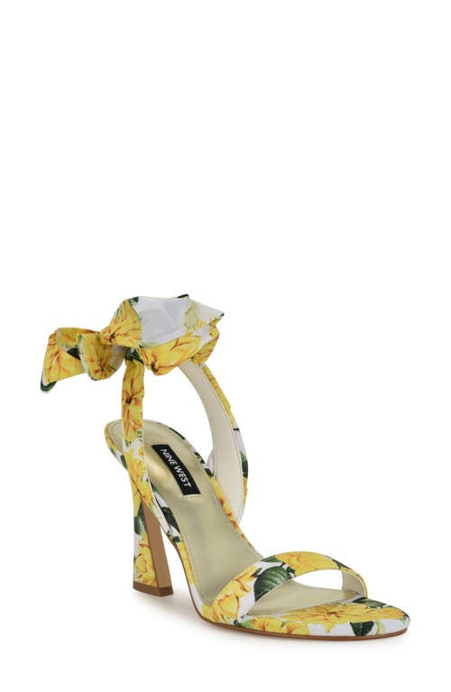 Nine West Kelsie Ankle Tie Sandal In Yellow