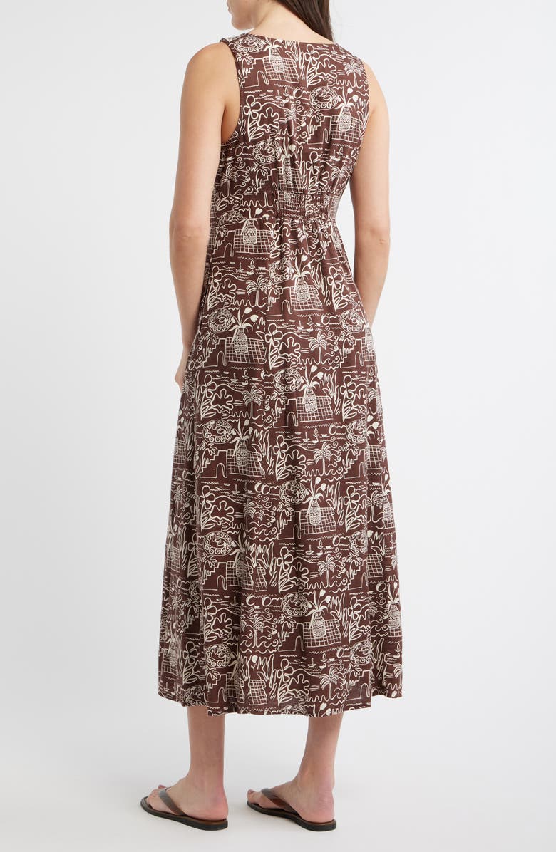 Marine Layer Camila Print Sleeveless Maxi Dress, Alternate, color, Flores Print