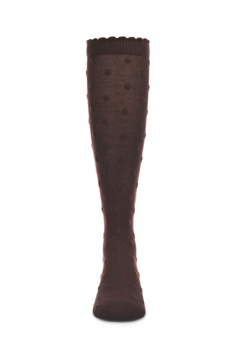 Swiss Dot Knee High Socks, Alternate, color, Java