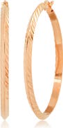 HMY JEWELRY Textured Hoop Earrings