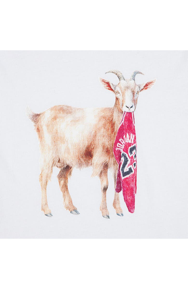 Jordan Kids' GOAT Crewneck T-Shirt, Alternate, color, White