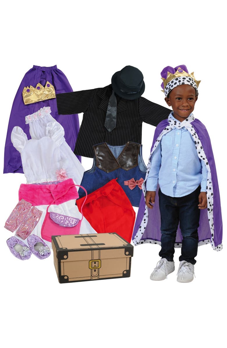 Kaplan Early Learning Company Pretend Play Dress-Up Trunk - 20 Pieces, Main, color, Multicolored
