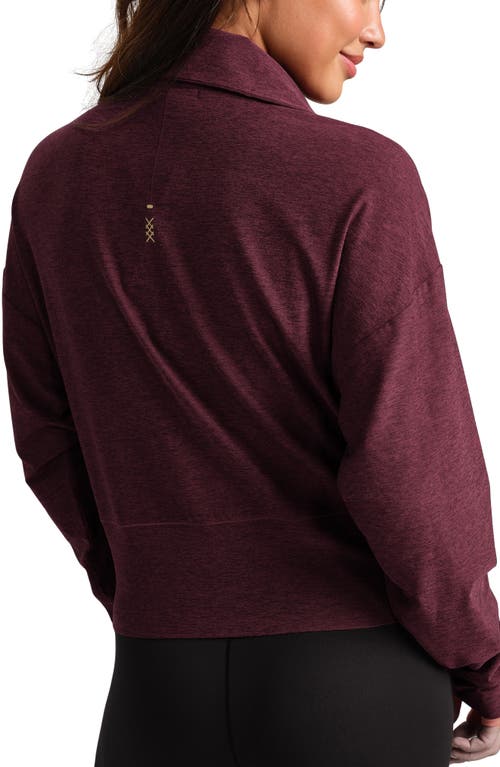 Rhone Atmosphere Crop Zip Sweatshirt In Red