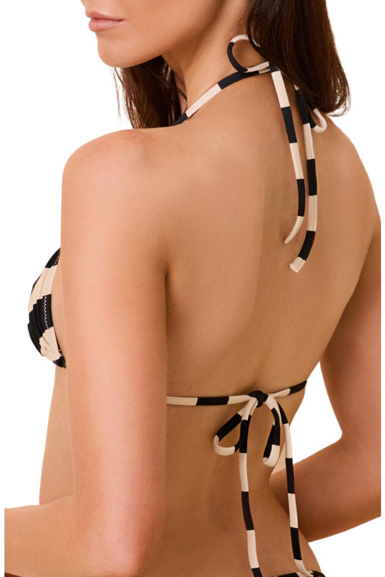 The Iris Triangle Bikini Top, Alternate, color, NOIR / KHAKI