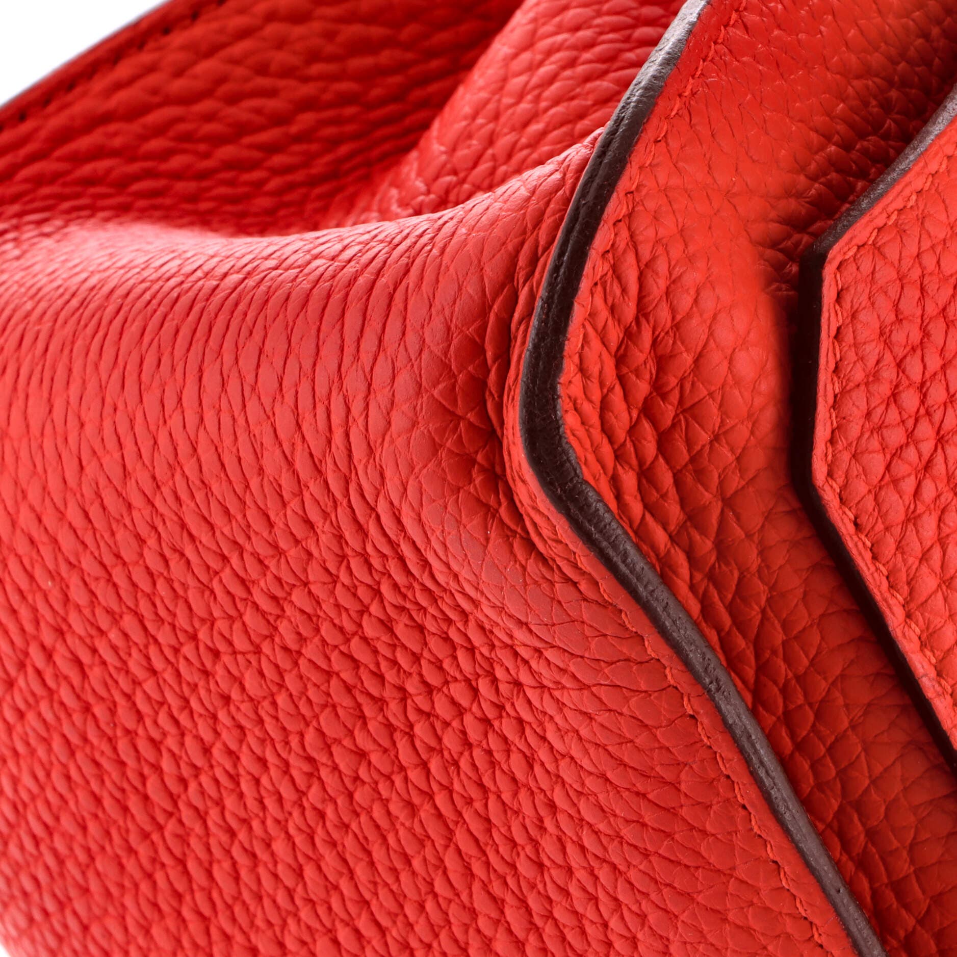 Pre-Owned Hermes Jypsiere Bag Clemence 28, Alternate, color, Rouge Tomate