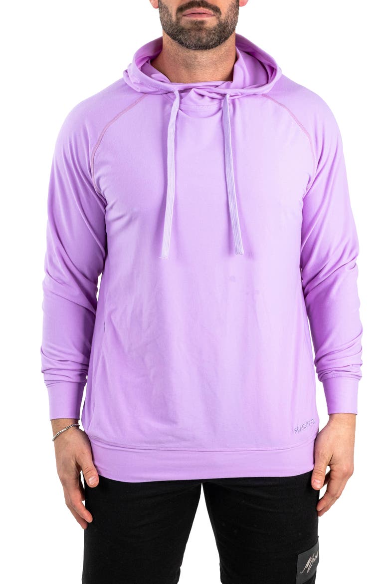 Solid Cotton Hoodie, Main, color, PURPLE