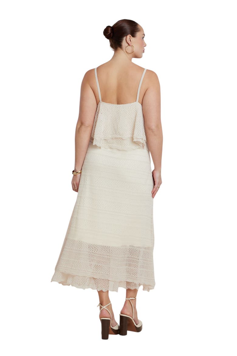 Crochet Knit Maxi Dress, Alternate, color, IRISH CREAM