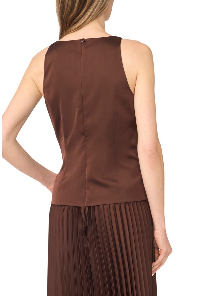 Pleated Scoop Neck Midi Dress, Alternate, color, CHICORY COFFEE