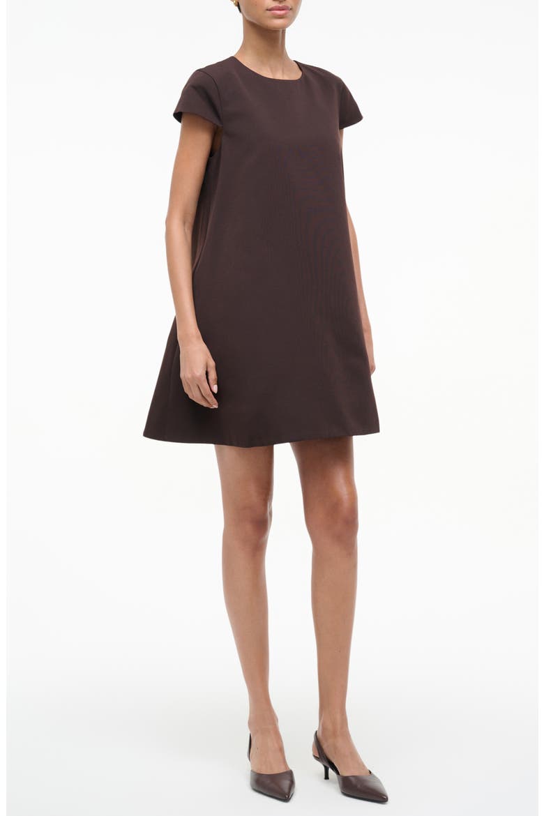 Mia Cotton Blend Minidress, Alternate, color, EARTH