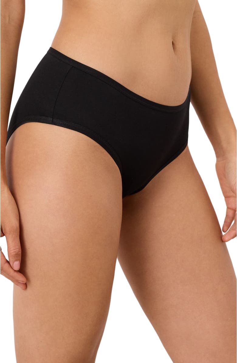 Pact Everyday Mid Rise Hipster 5-Pack Made With Organic Cotton, Alternate, color, Black