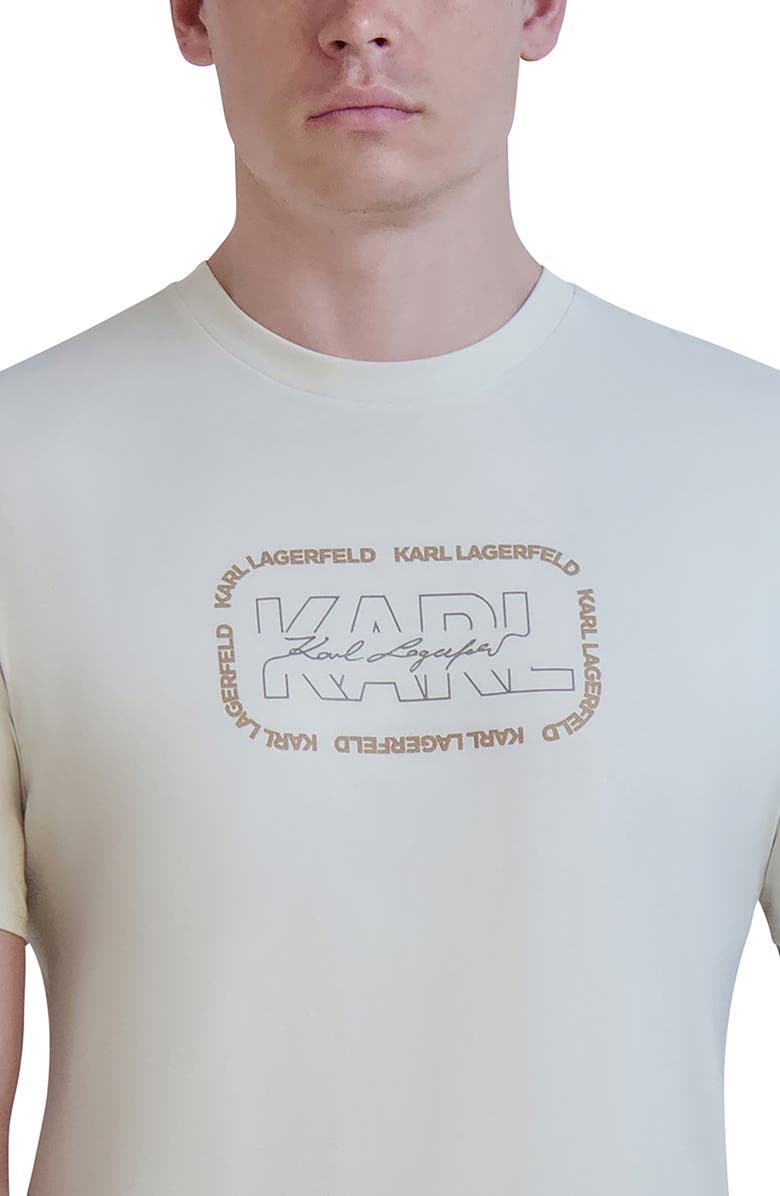 KARL LAGERFELD PARIS Outline Square Logo Graphic Print T-Shirt, Alternate, color, 