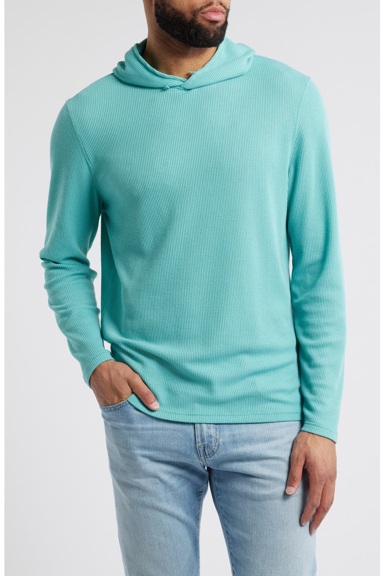 Brinson Waffle Pullover Hoodie, Main, color, GREEN GRASS