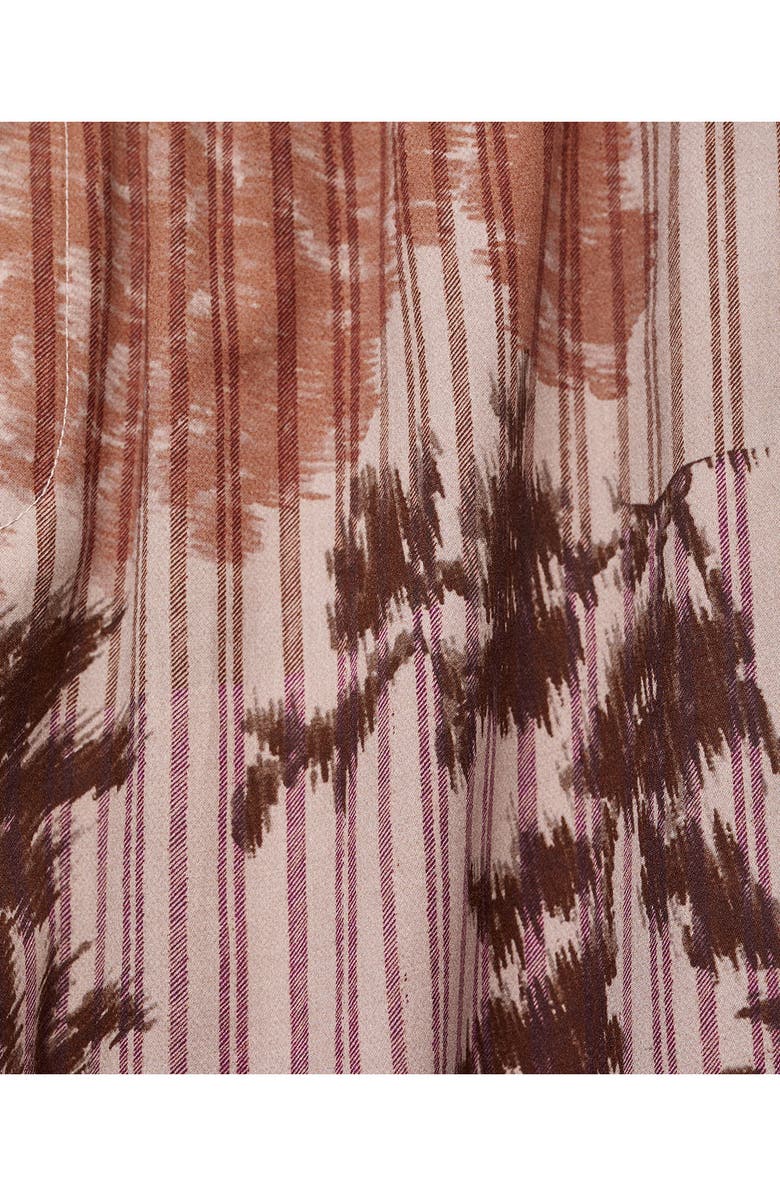 MANGO Blurred Print Cotton Pajama Pants, Alternate, color, Brown