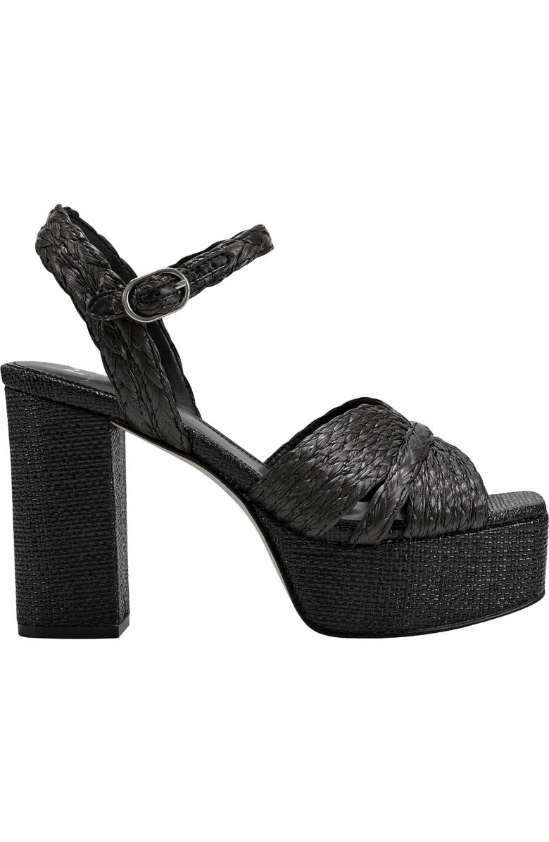 Marc Fisher LTD Chela Platform Raffia Sandal, Alternate, color,