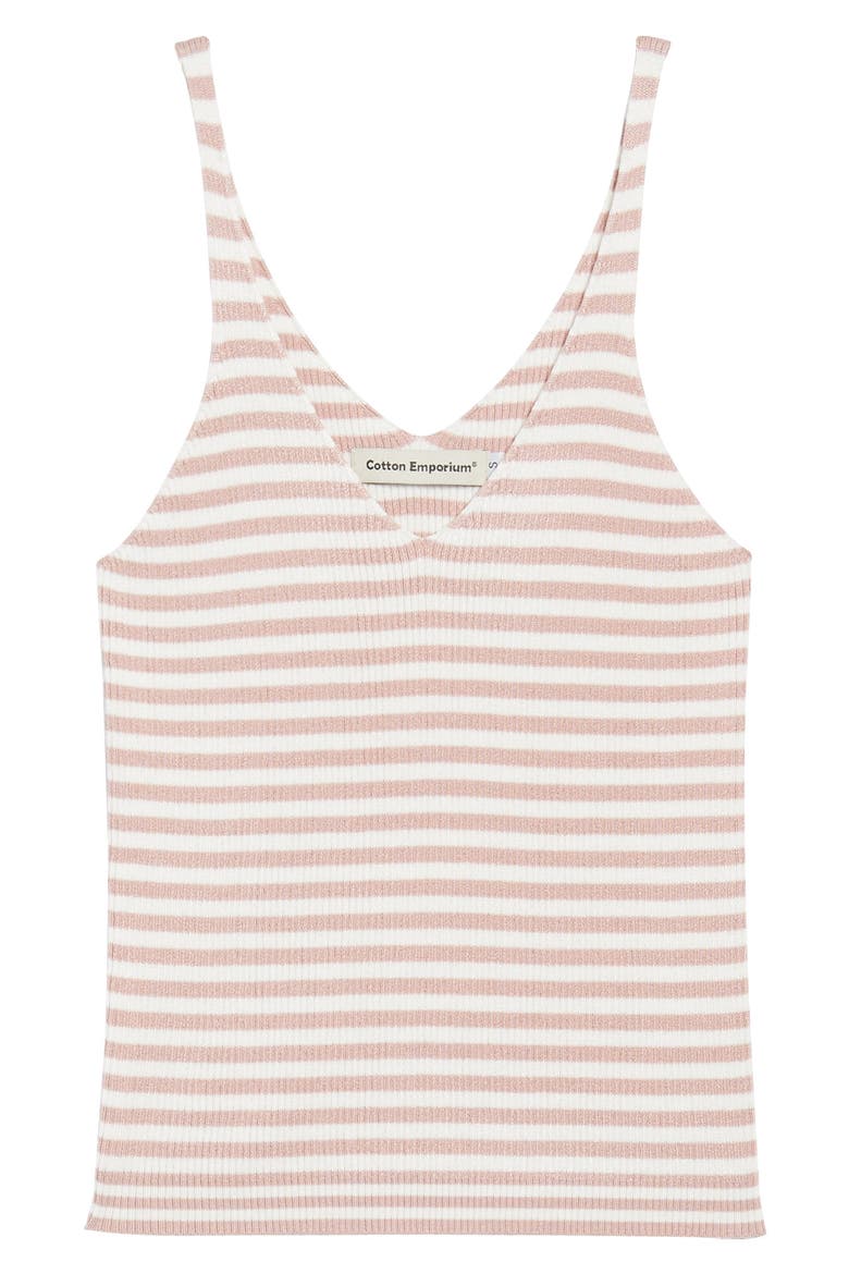 Stripe Sweater Camisole, Alternate, color, PINK/ WHITE STRIPE