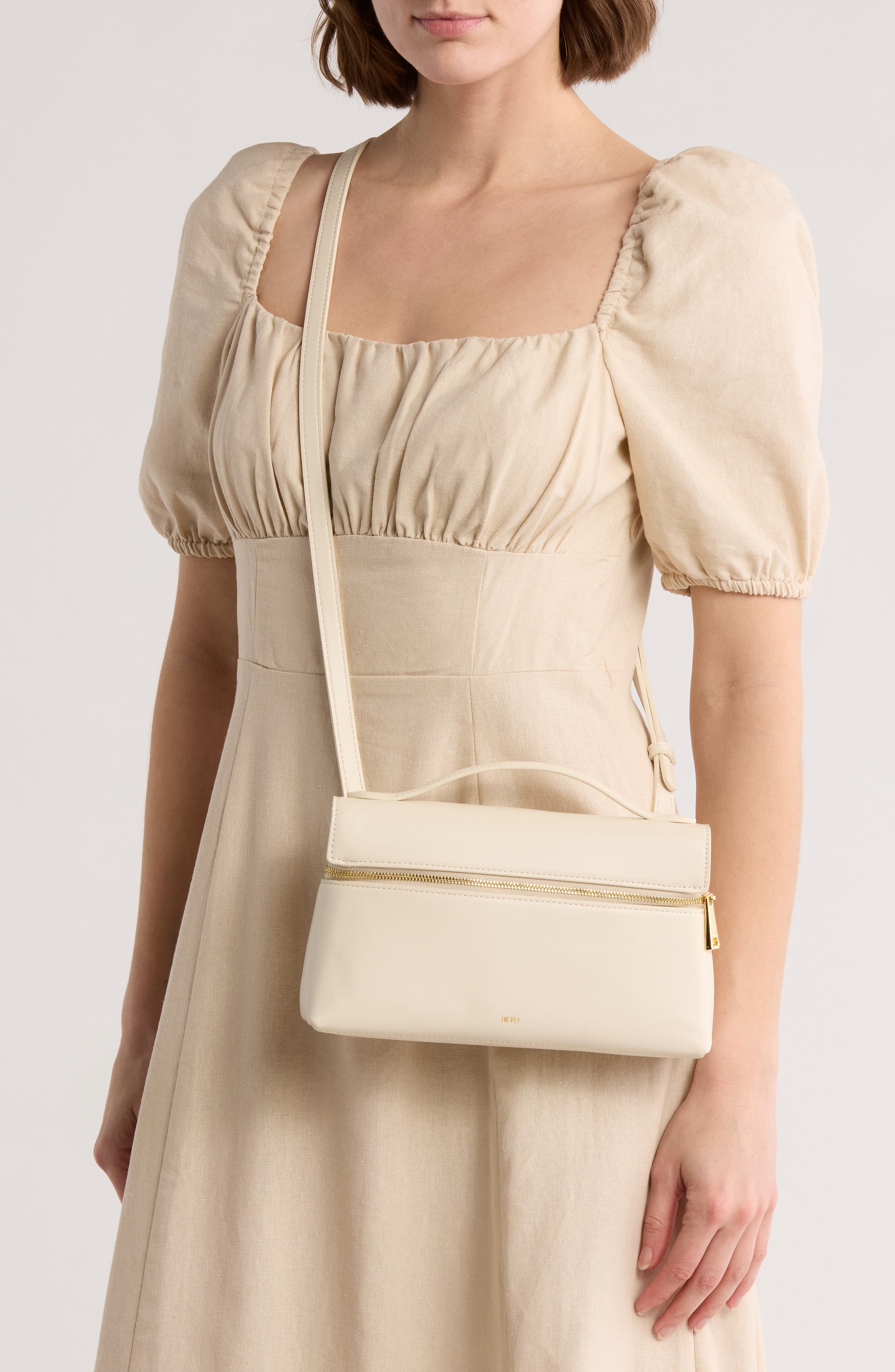 JW PEI Thea Faux Leather Top Handle Bag, Alternate, color, White