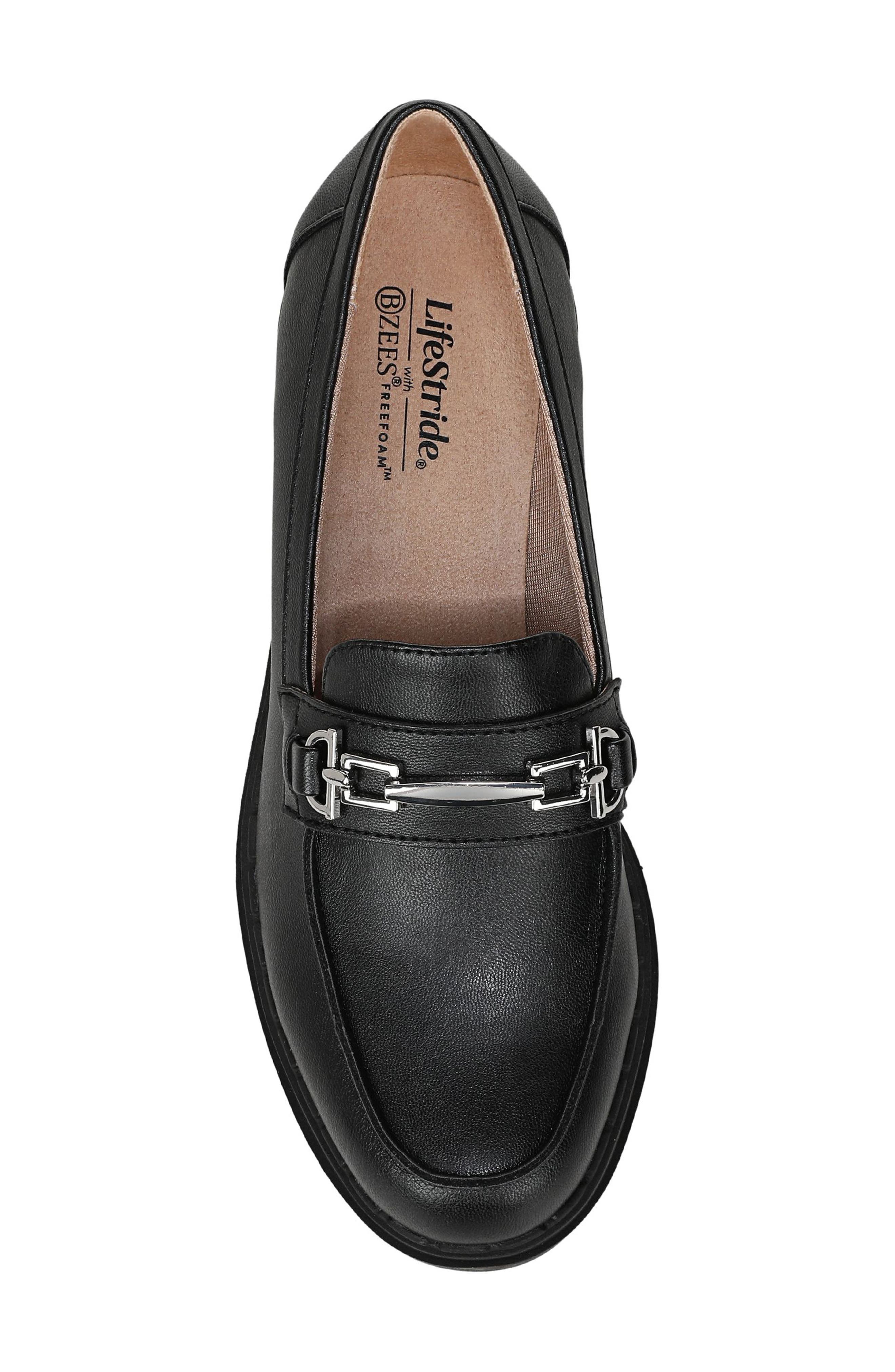 LifeStride Dolce Platform Wedge Bit Loafer, Alternate, color, Black