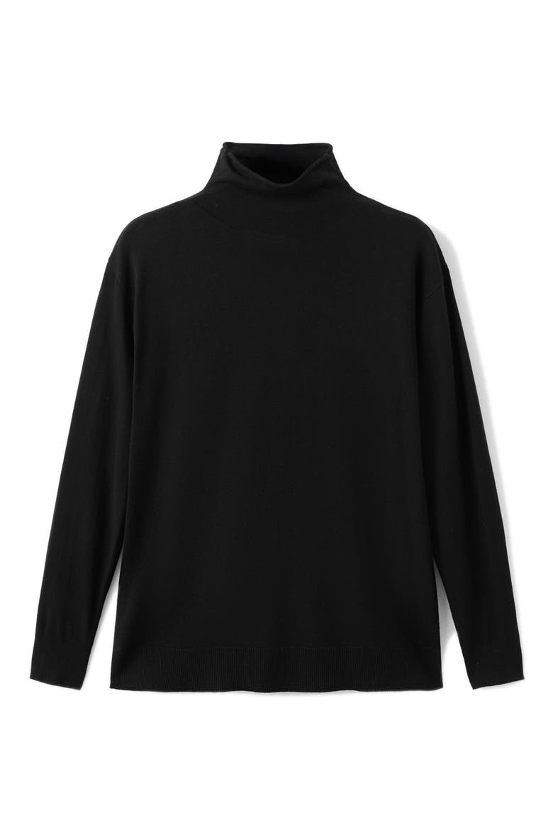Turtleneck Sweater, Main, color, BLACK