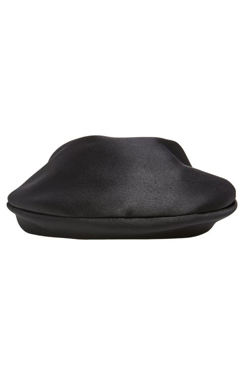 L'alingi Crystal Handle Satin Hobo Bag In Black