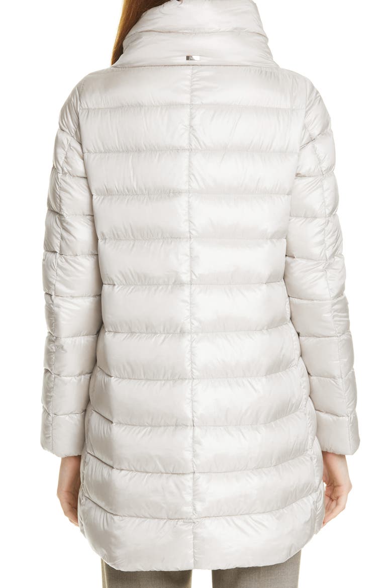Amelia High/Low Down Jacket, Alternate, color, SILVER