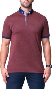 Maceoo Mozartopa Red Short Sleeve Cotton Polo