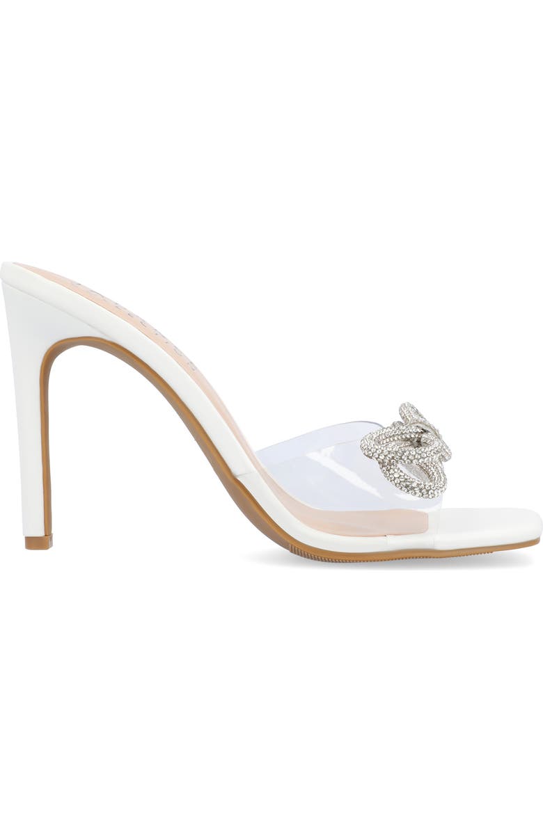 Journee Collection Fenella Embellished Clear Strap Stiletto Sandal, Alternate, color, White