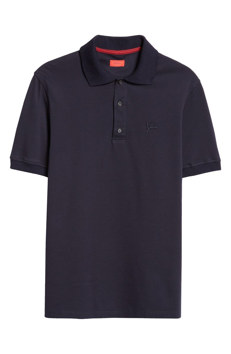 ISAIA The Logo Polo, Alternate, color, Navy