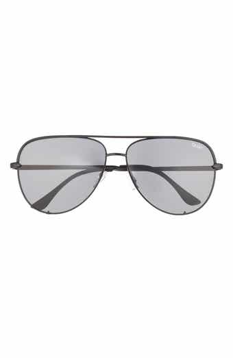 QUAY High Key 64mm Oversize Aviator Sunglasses