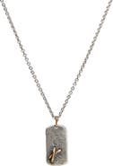 John Varvatos Sterling Silver Dog Tag Pendant Necklace