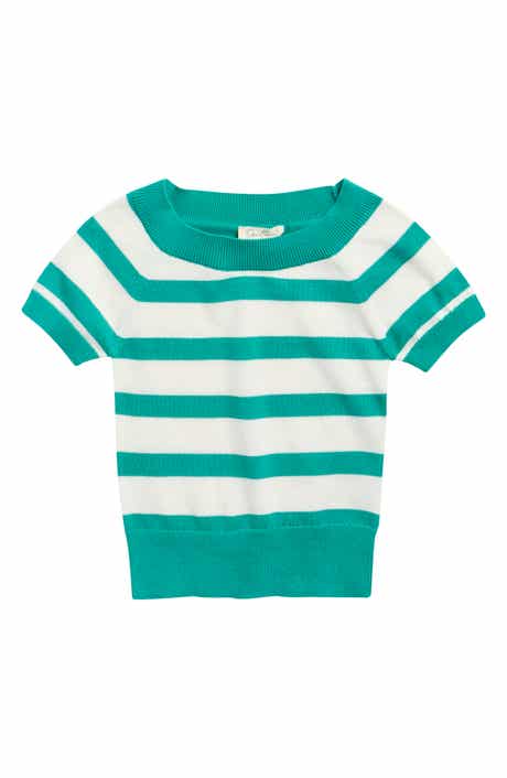 Kids' Stripe Short Sleeve Sweater