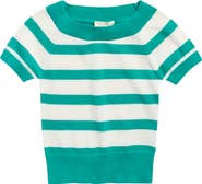 Jessica Simpson Kids' Stripe Short Sleeve Sweater